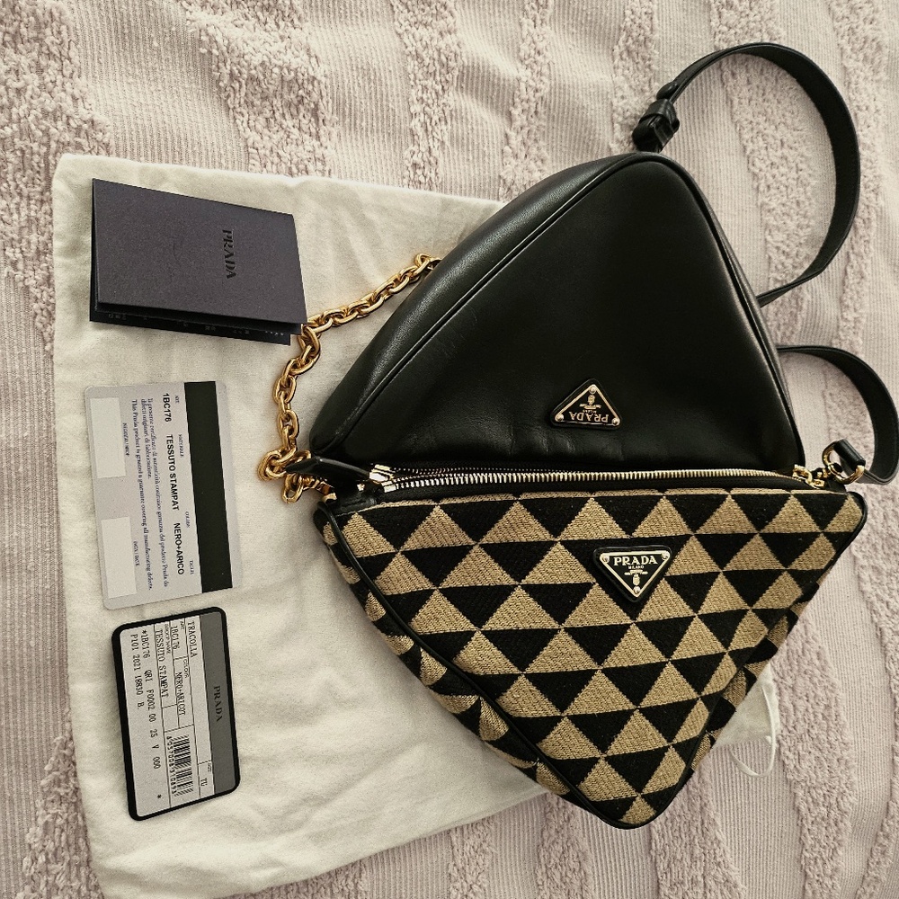 PRADA Double Triangle Symbole Mini Bags